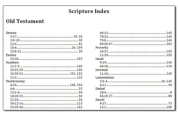 Old Testament Index