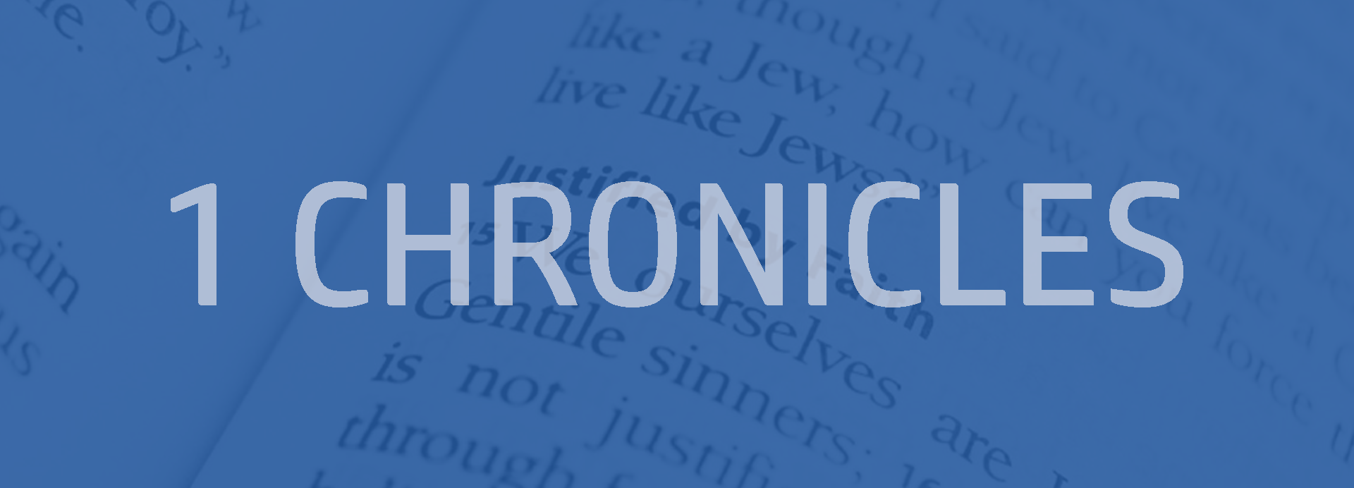 1 Chronicles Bible outline