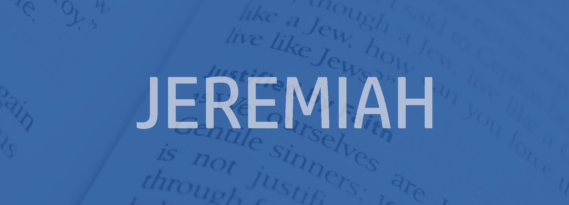 Jeremiah Bible outline