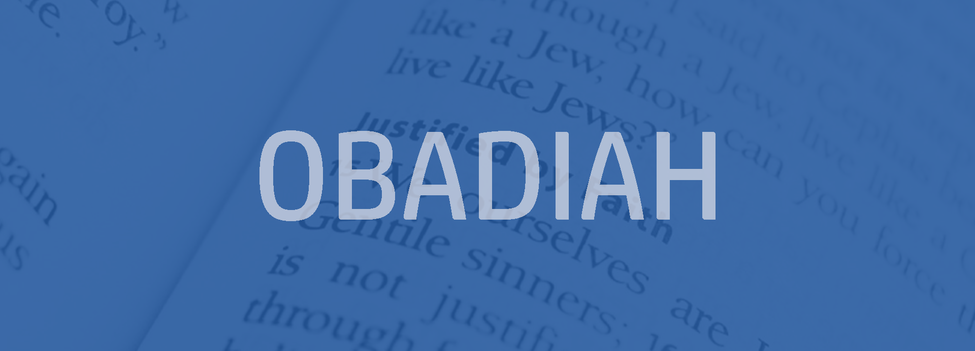 Obadiah Bible outline