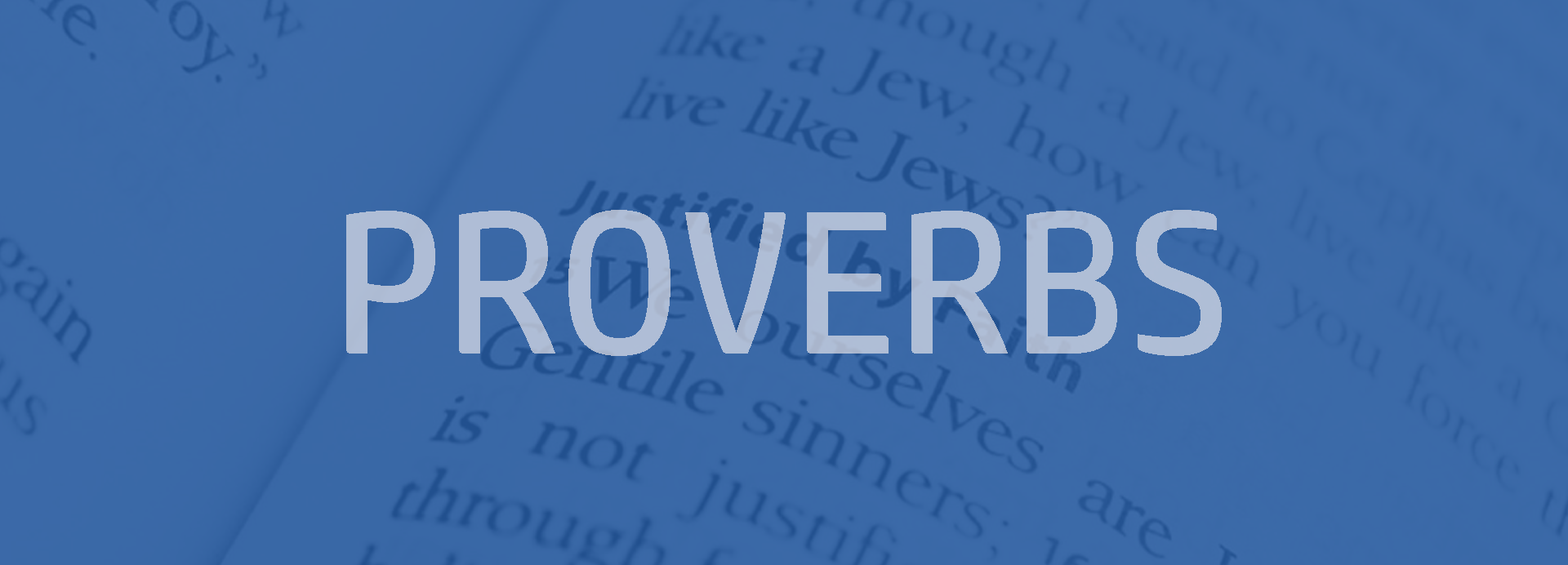 Proverbs Bible outline